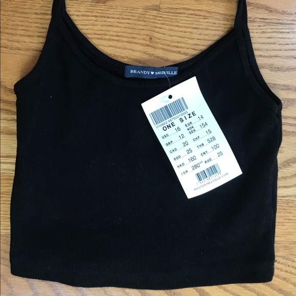 NWT Brandy Melville cropped and ribbed tank top - Picture 2 of 3